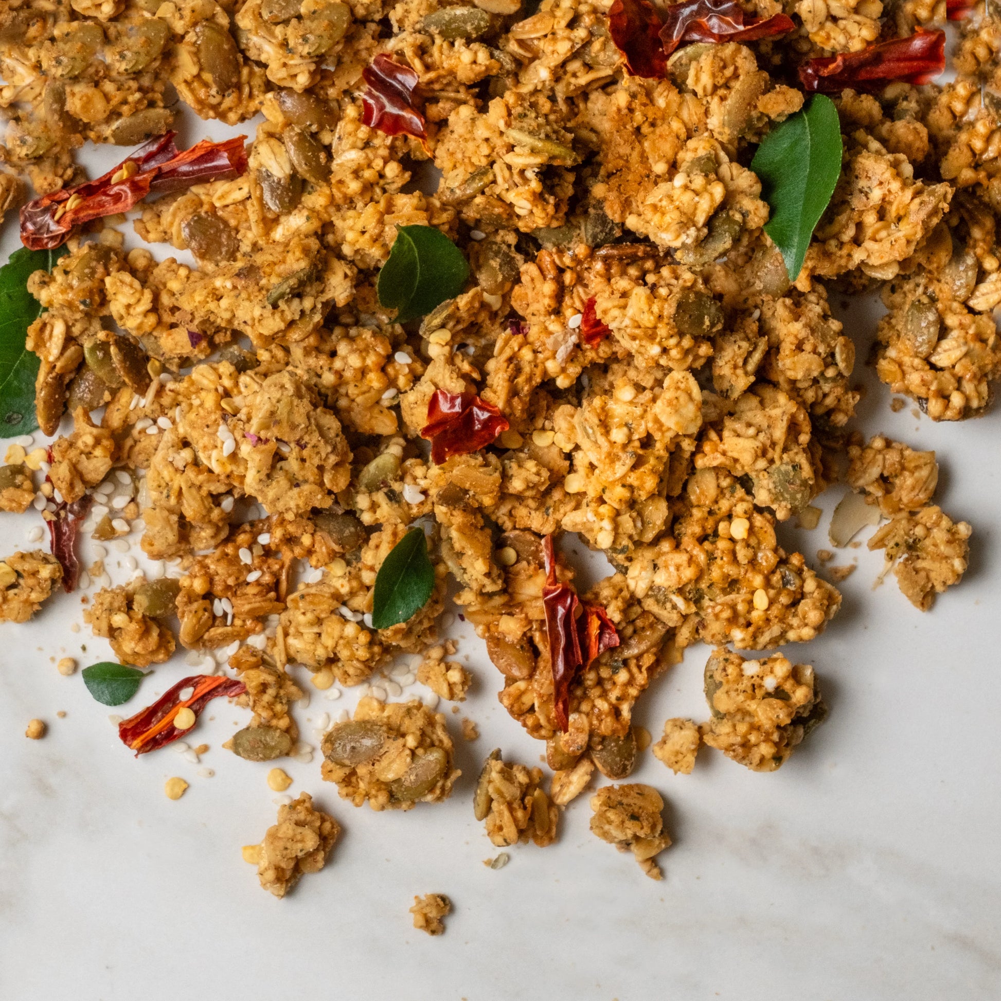 Gunpowder Masala Flavoured Savoury Granola Bites - Bianca Loves