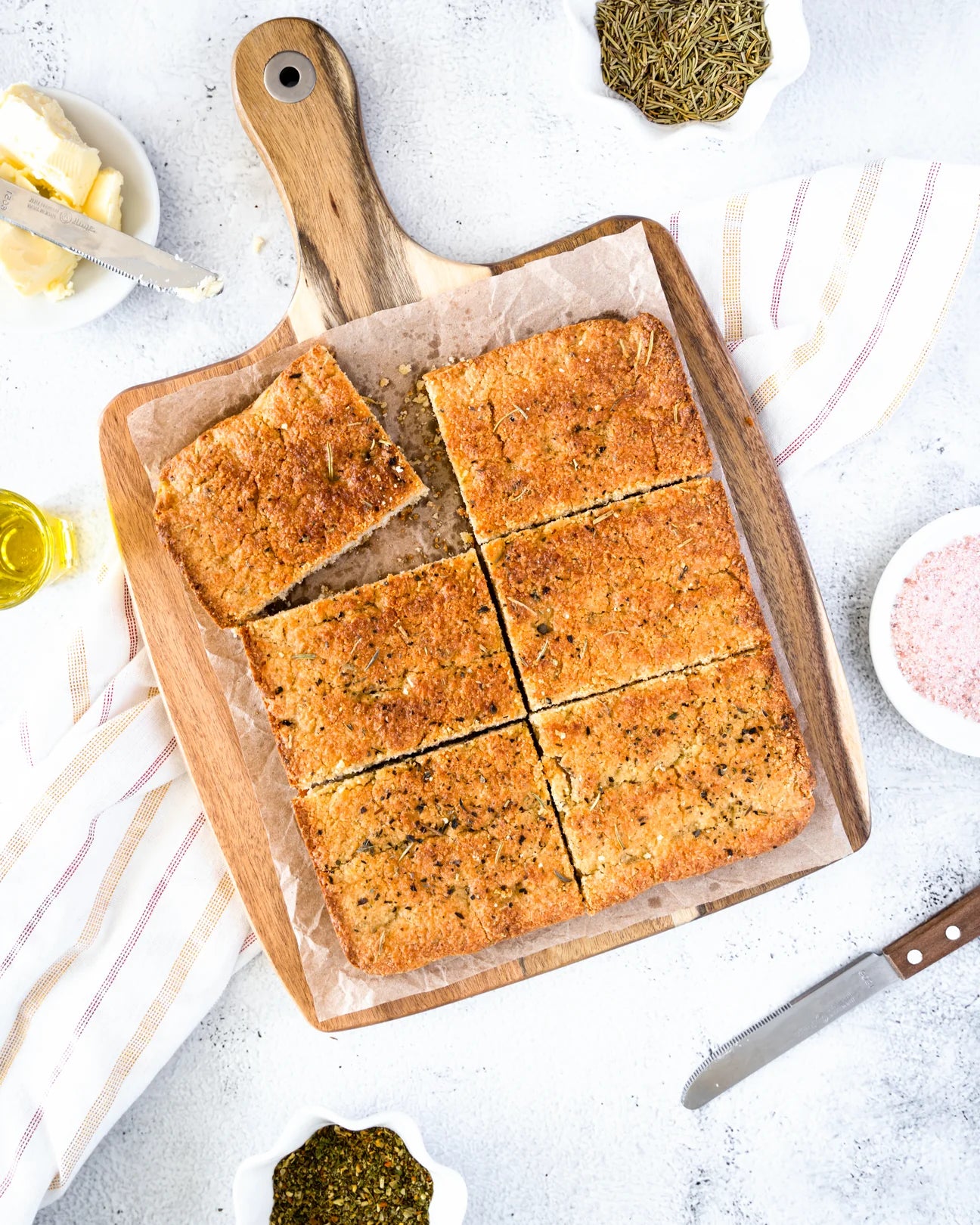 Rosemary Olive Focaccia Bread *Paleo & Vegan*