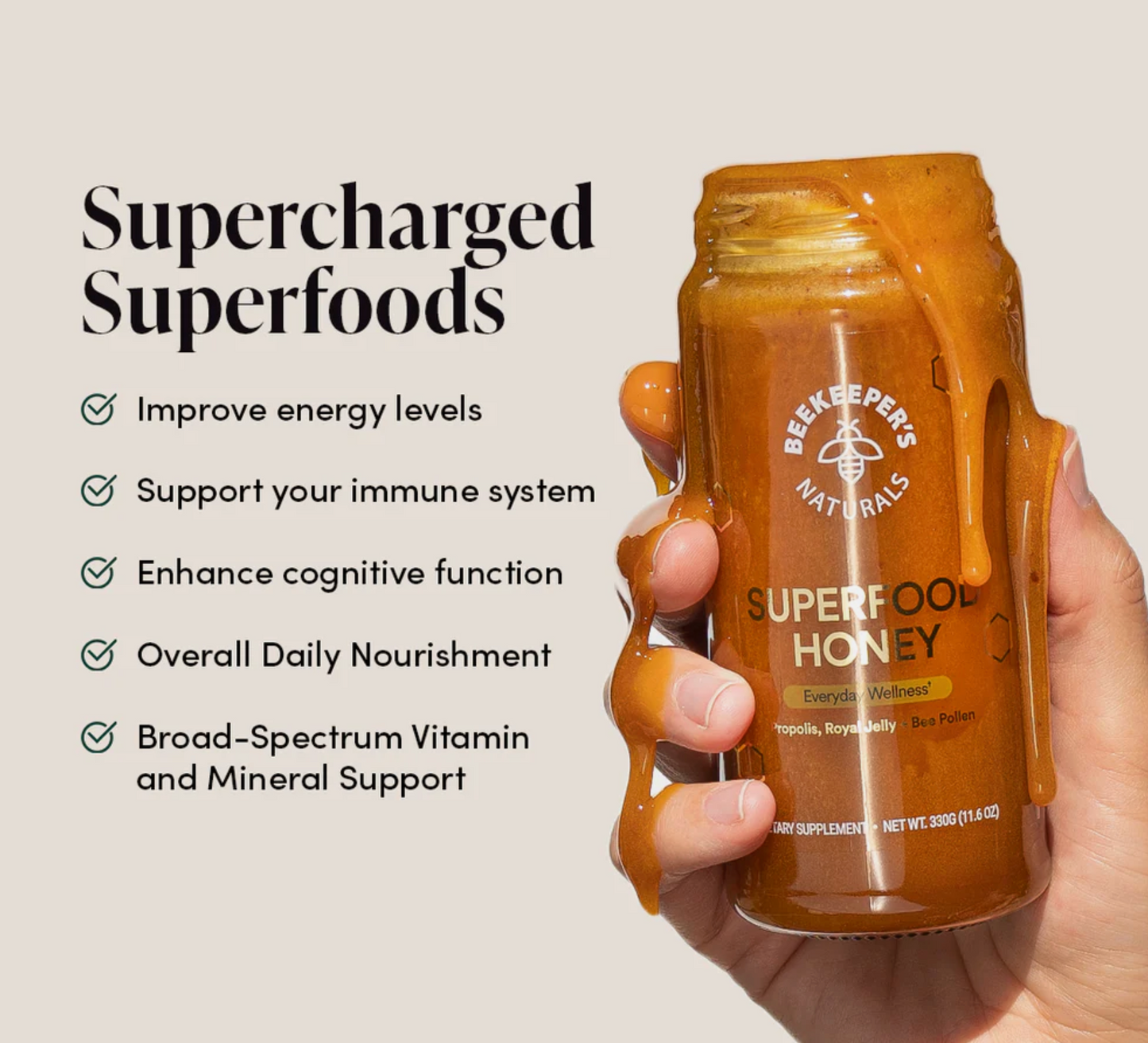 Beekeeper's Naturals Superfood Honey