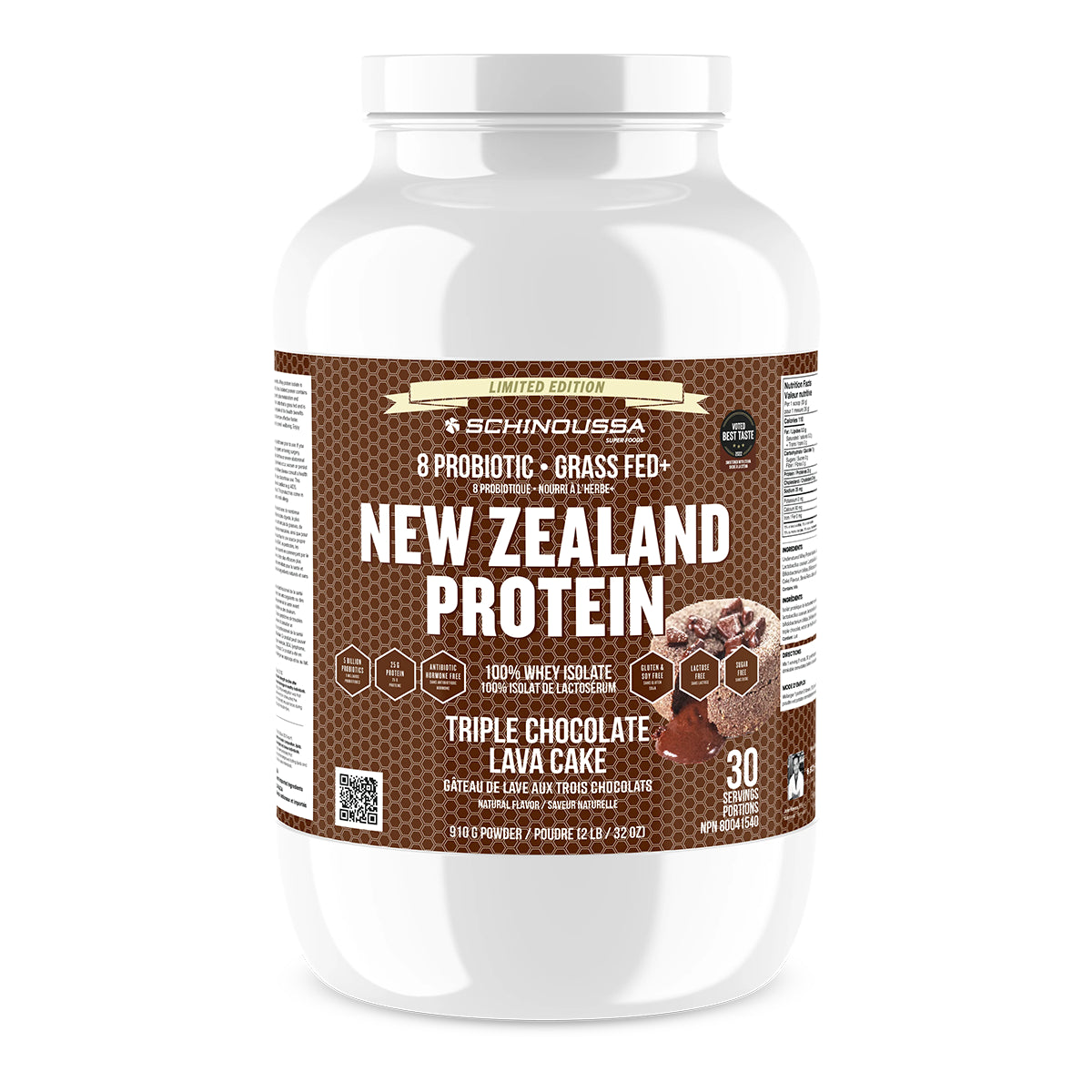 New Zealand Whey Protein Isolate in Triple Chocolate Lave Cake