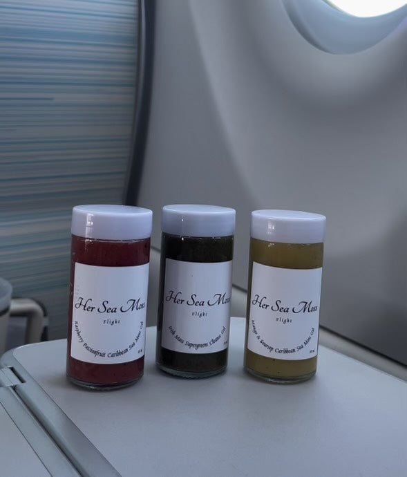 #FlightsBooked Sea Moss Flight (TSA carry-on approved gel trio!) - Bianca Loves